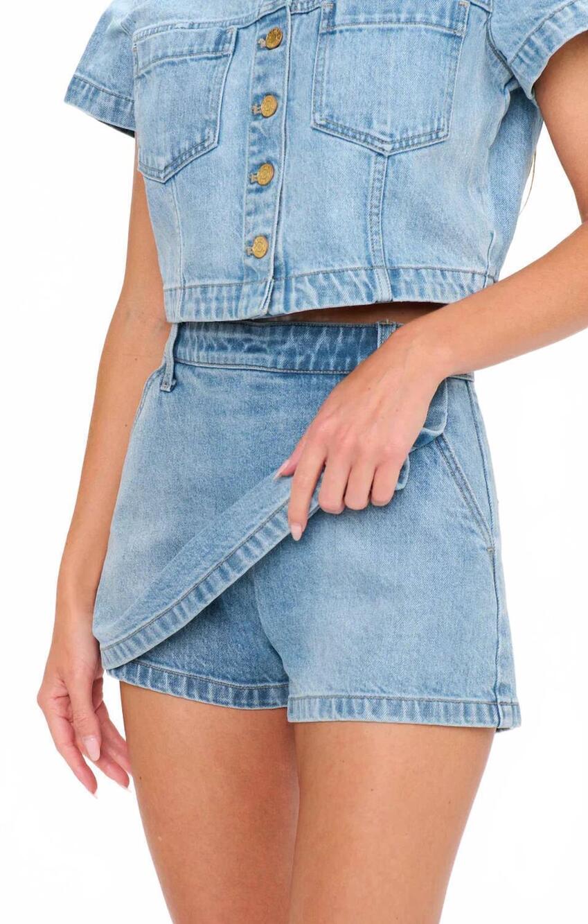 NEW SHOW ME YOUR MUMU monroe skorts in stratosphere